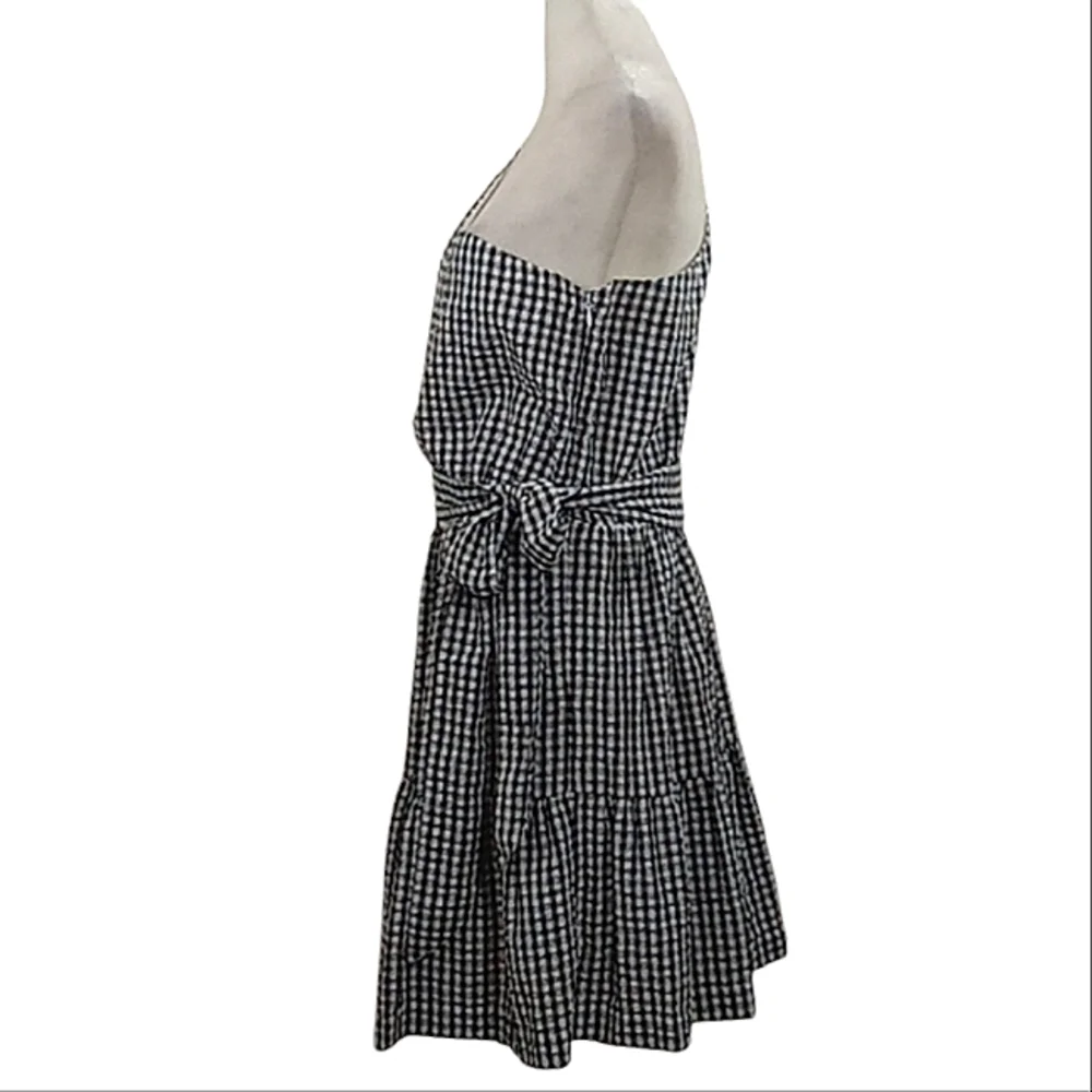 Vineyard Vines Gingham Seersucker One Shoulder Dress Size 10